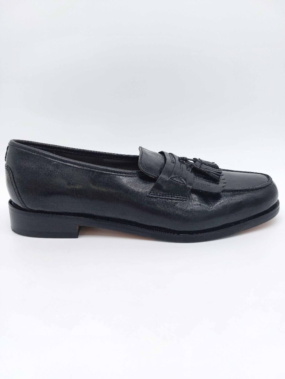 Nunn Bush Dress Flex Men’s 9.5 M Black Leather Kiltie Tassel Loafers